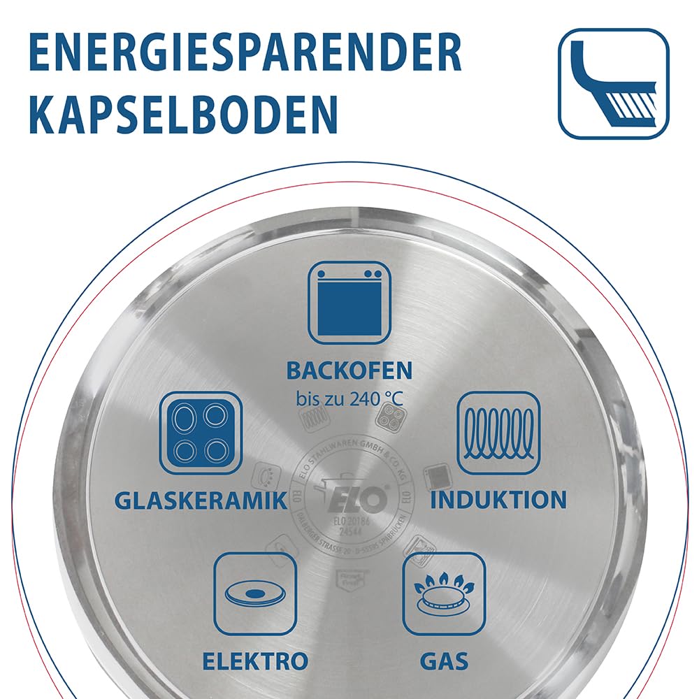 ELO Bratpfanne Profi Therm 28 cm Gastro, Edelstahl - Induktion
