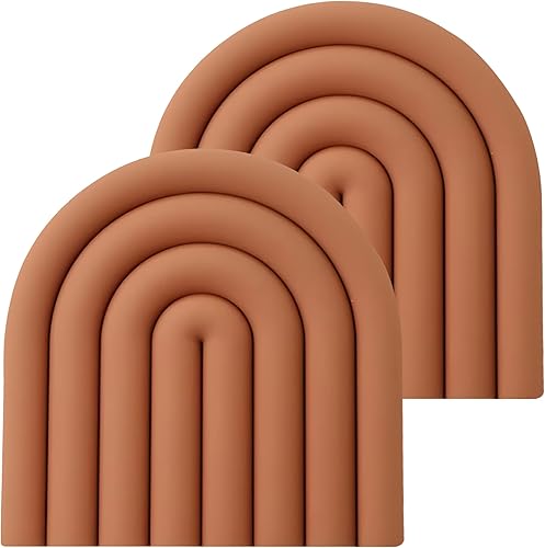 monomono Salvamanteles de silicona coloridos y funcionales para ollas y sartenes calientes, soportes de ollas modernos y resistentes al calor para