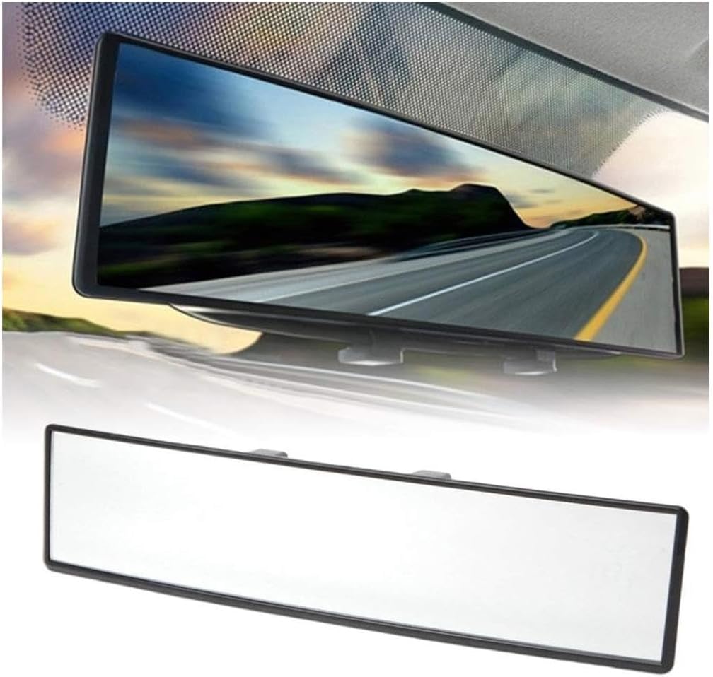 Interior Rearview Mirror Car Inside Mirrors Car Rear Mirror 300 Mm Wide-Angle Rearview Mirror Auto Wide Convex Curve Interior Clip On Rear View Mirror