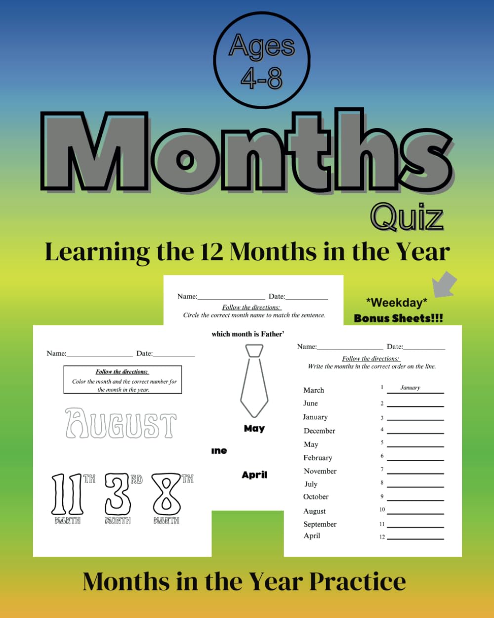 Month Quiz: Learning the 12 Months in a year