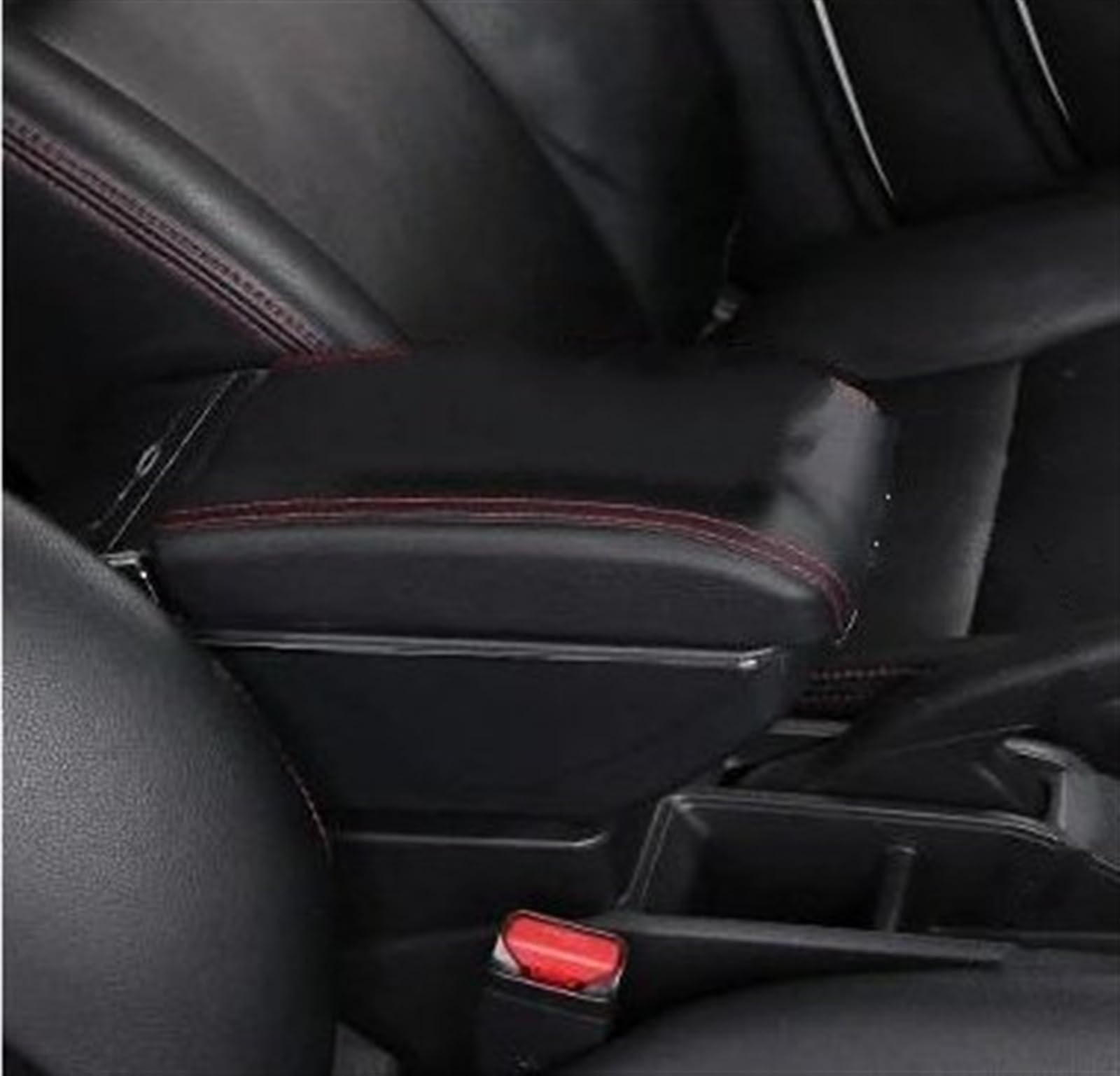NMJLQW Storage Rack Car Modification Interior Accessories Car Seat Armrest Box Storage Box For Ertiga(D Styke Black Red)