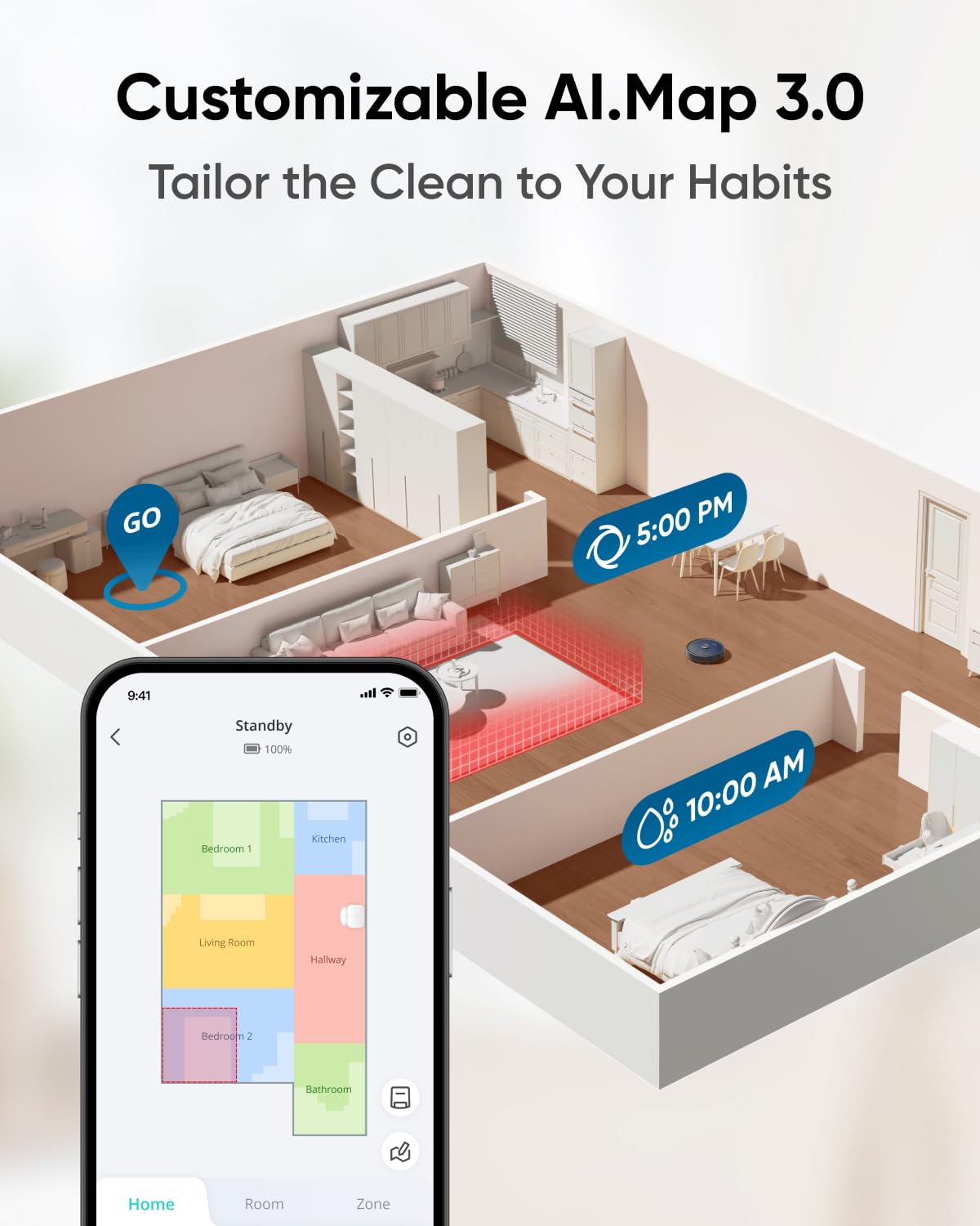eufy X10 Pro Omni Robot Vacuum and Mop Combo, Incredible Suction, Dual Mops with 12 mm Auto-Lift and Carpet Detection, AI Obstacle Avoidance, Auto Mop Washing&Drying, Self-Emptying, Self-Refilling