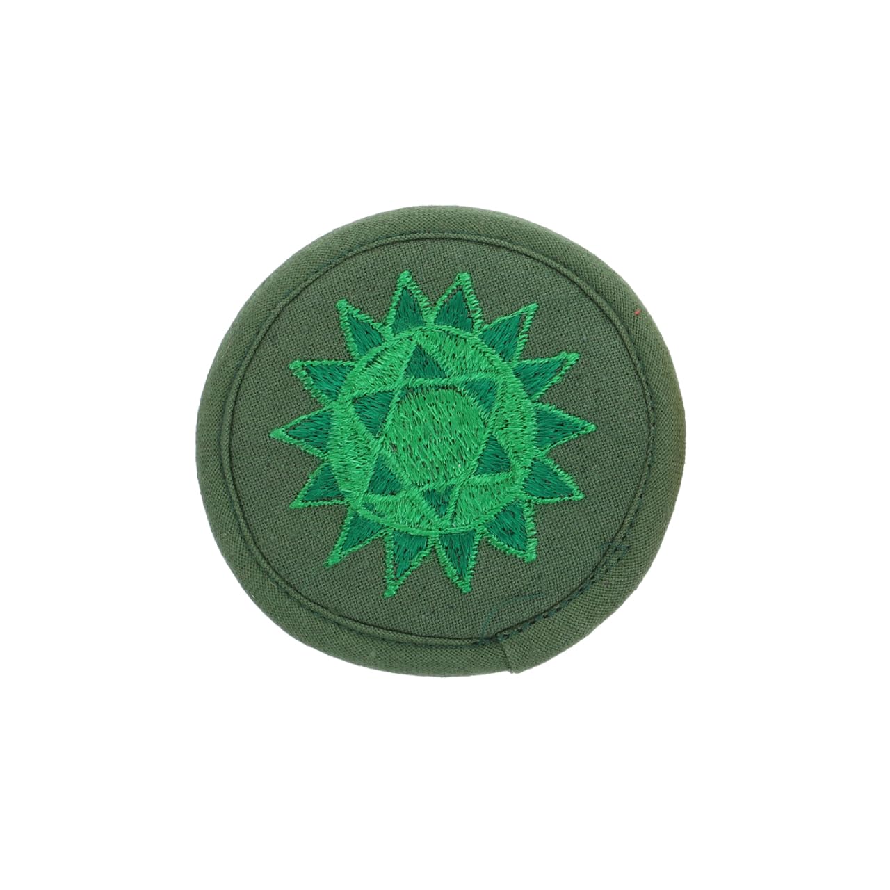 BESTonZON Cojín para cuenco tibetano de Buda, base redondeada, almohadilla de meditación religiosa de alta calidad, almohadilla de bordado para yoga y meditación, idea de regalo para amigos, verde