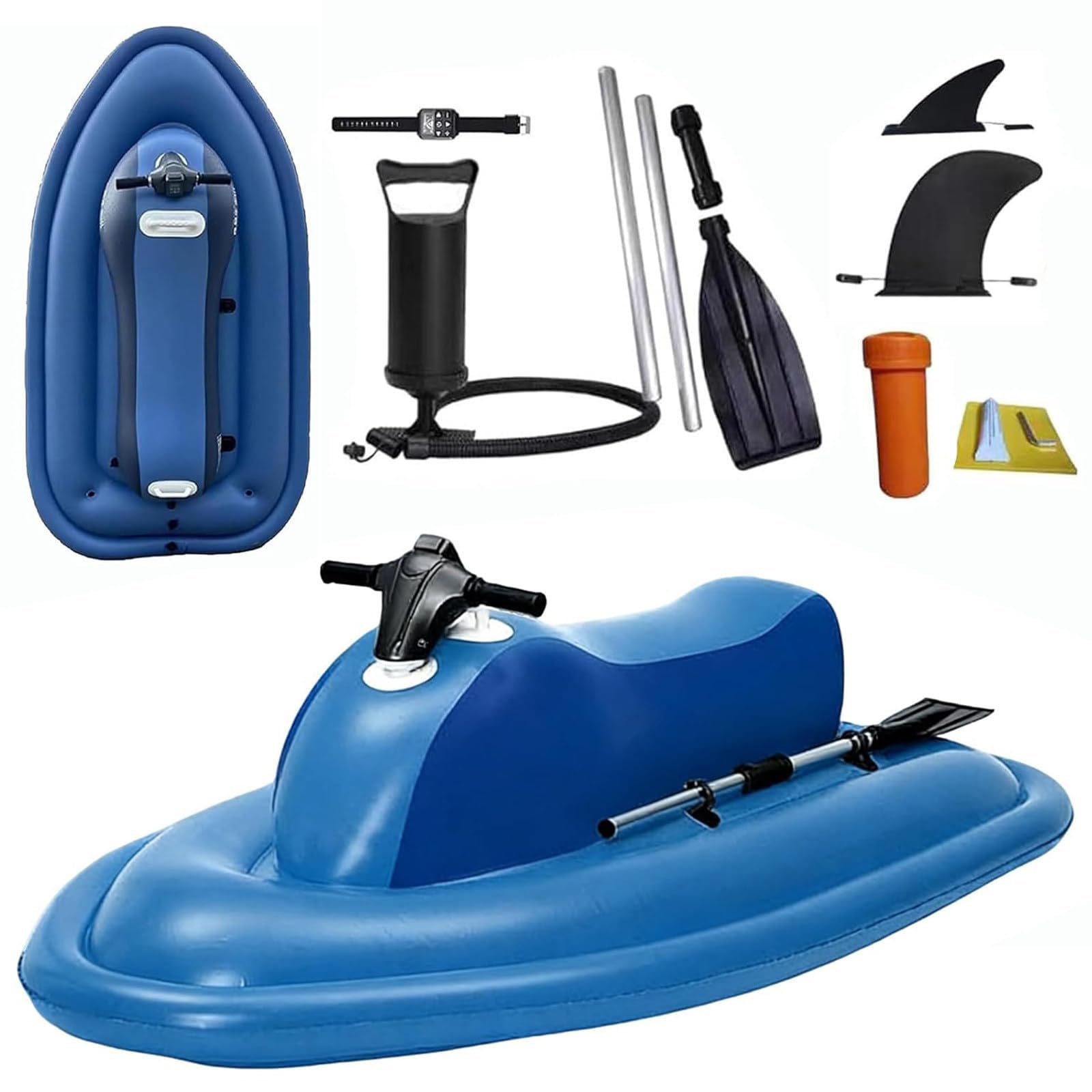 LHUITUI Seated Floating Pool Motor Boat, Portable Jet Ski & SUP Motor 700W