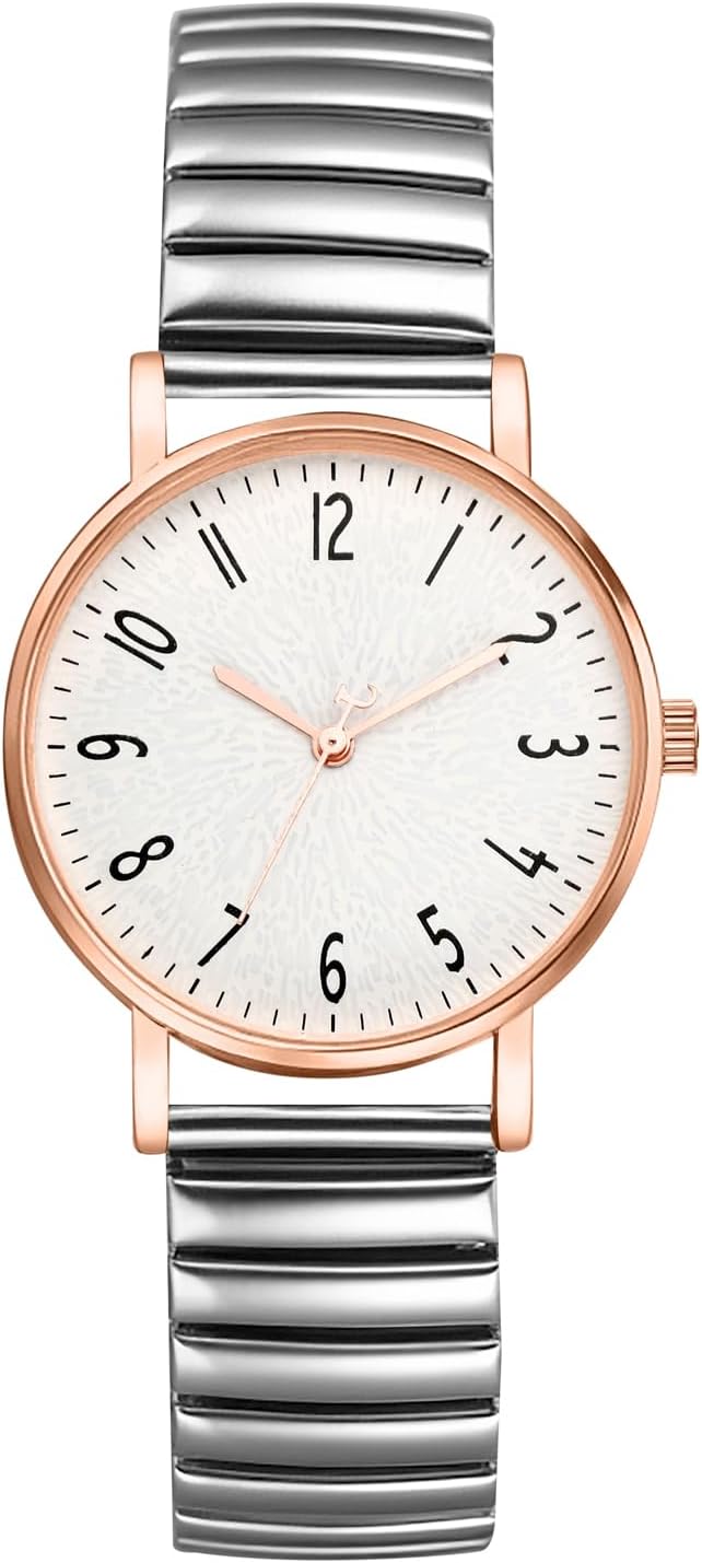 Avaner Women's Stretch Band Watches: Ladies Colorful Elastic Strap Easy Reader Analog Quartz Bangle Wrist Watch