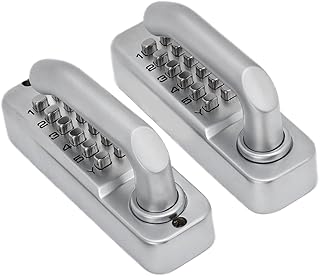 Double Sided Handle, Combination Lock Wrought Iron door lock outdoor Mechanical double sided Fence Door for Gate Home