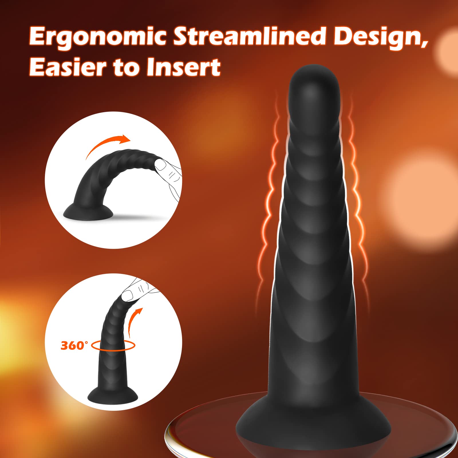 Anal Plug Pack of 3 Anal Toys, Silicone Adult Sex Anal Trainer Butt Plug for Beginners Advanced Players Anal Training Sets with Flared Suction Base Prostate Massager for Men, Women & Couple (): Black