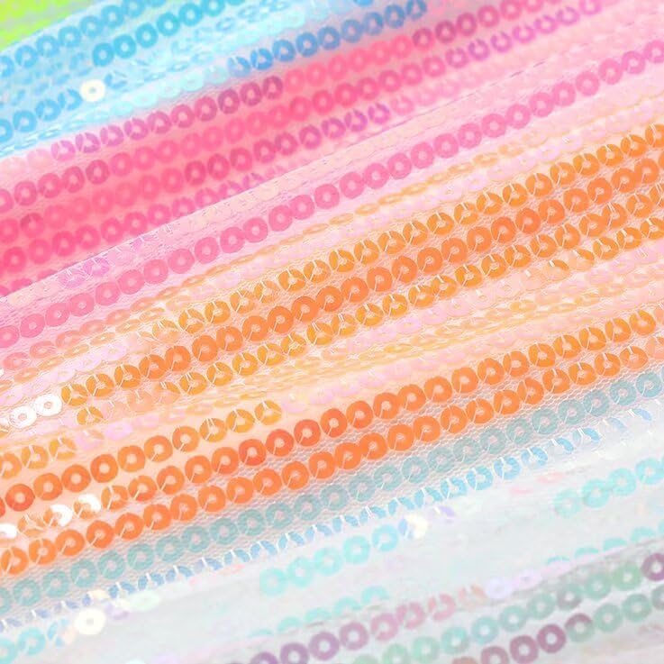 Sequin Skirt for Girls Kids Elastic Waist A-Line Sparlky Mini Skirt with Lining - Image 6