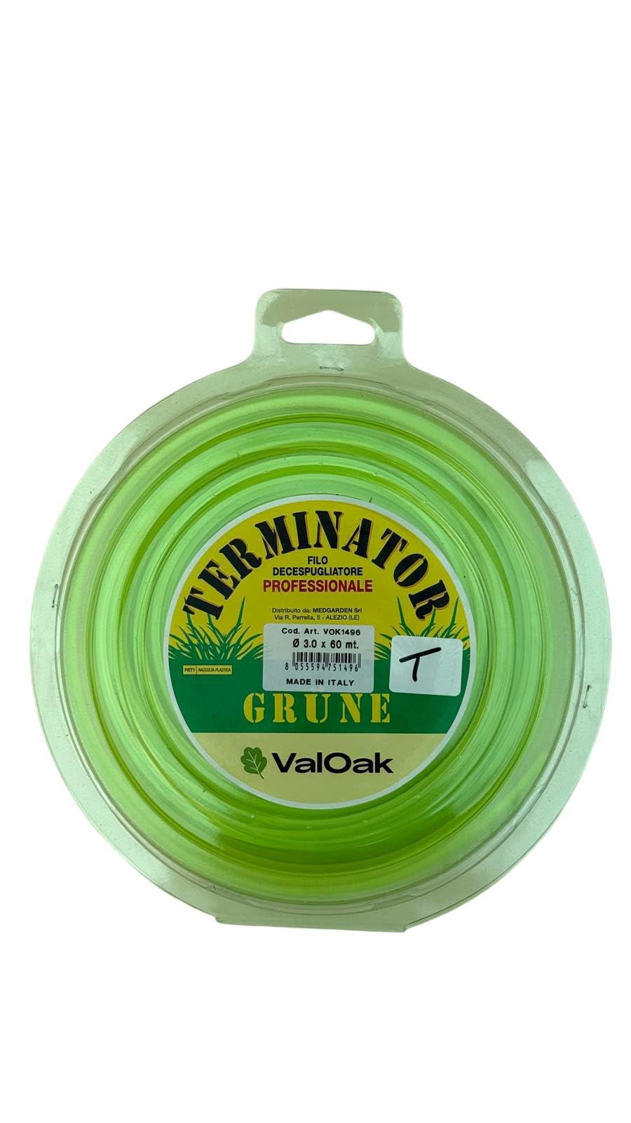 Valoak Termix Filo Decespugliatore Tondo – Filo Professionale in Nylon ad Alta Resistenza | Accesorio Universale per Decespugliatori e Tagliabordi | Made in Italy (3mm x 60mt)