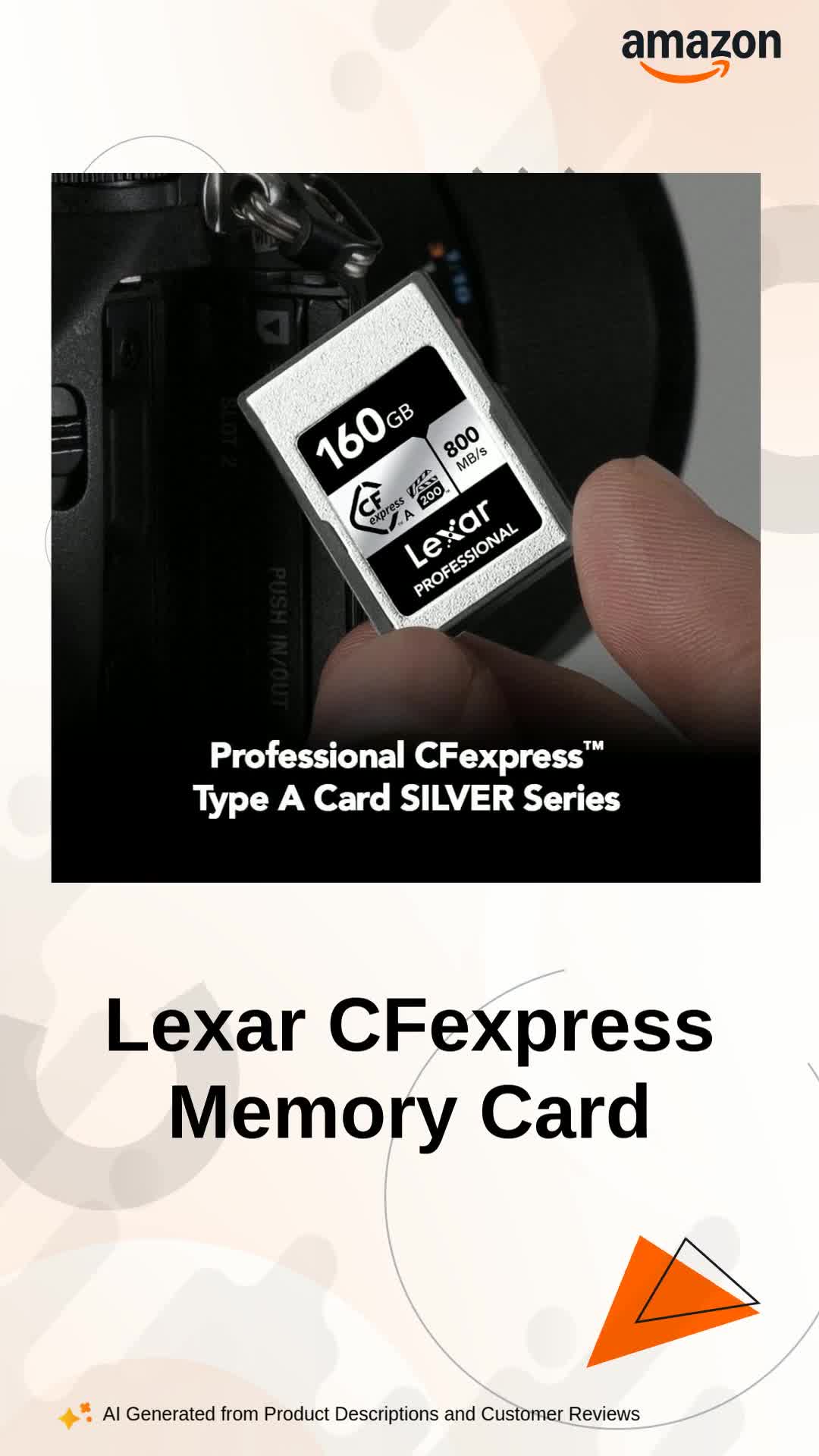 Lexar 160GB Professional CFexpress Type A Silver Series Memory Card
