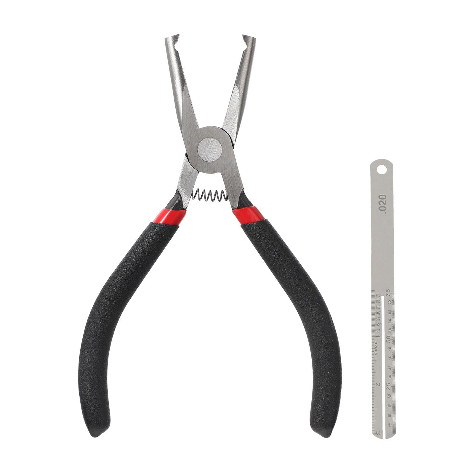 Fret Removal Pliers Guitar Fret Puller End Cutting Pliers Carbon Steel Ergonomic Flat Jaw Suitable for Bass Guitar Maintenance, with 0.02Steel Plate