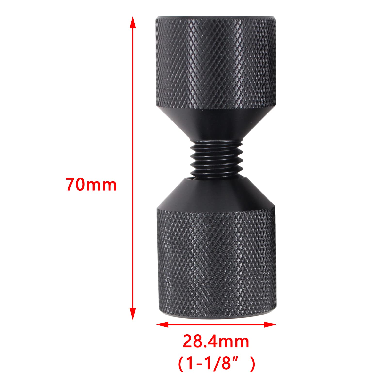 Tuyau d'alignement de goupille d'alignement de bride à 2 trous de 3,8 cm | Lot de 2 brides anodisées noires pour 1/2''-14'' 68 kg
