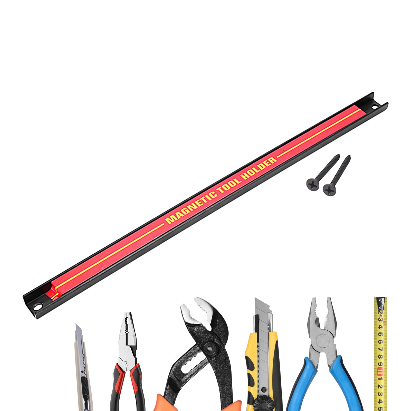 Barra degli attrezzi magnetica, organizer magnetico per attrezzi | grande capacità, barra in metallo per garage, officina, organizer