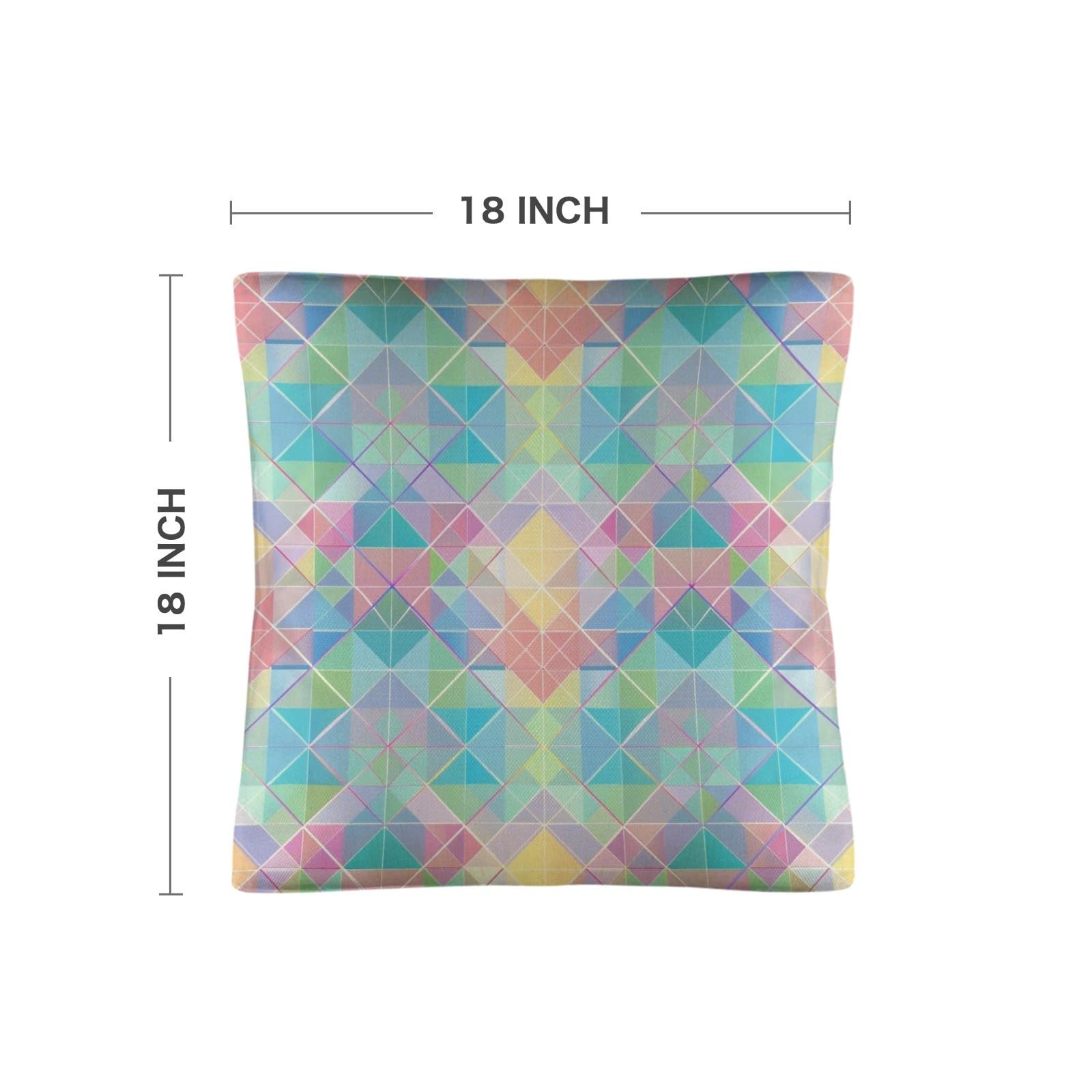 EtherSpher Geometric Pastel Rainbow Colored Decorative Flannel Pillowcases Flannel Pillow case Toddler Twin Pillow Cases 18x18