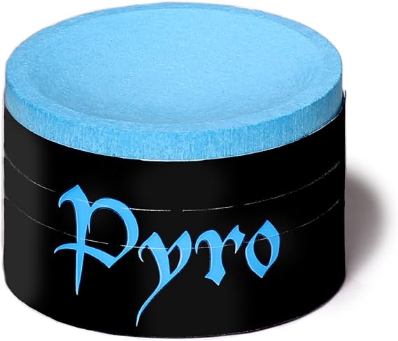 TAOM Pyro Billiard Pool Cue Premium Chalk - Blue - with Chalk Holder