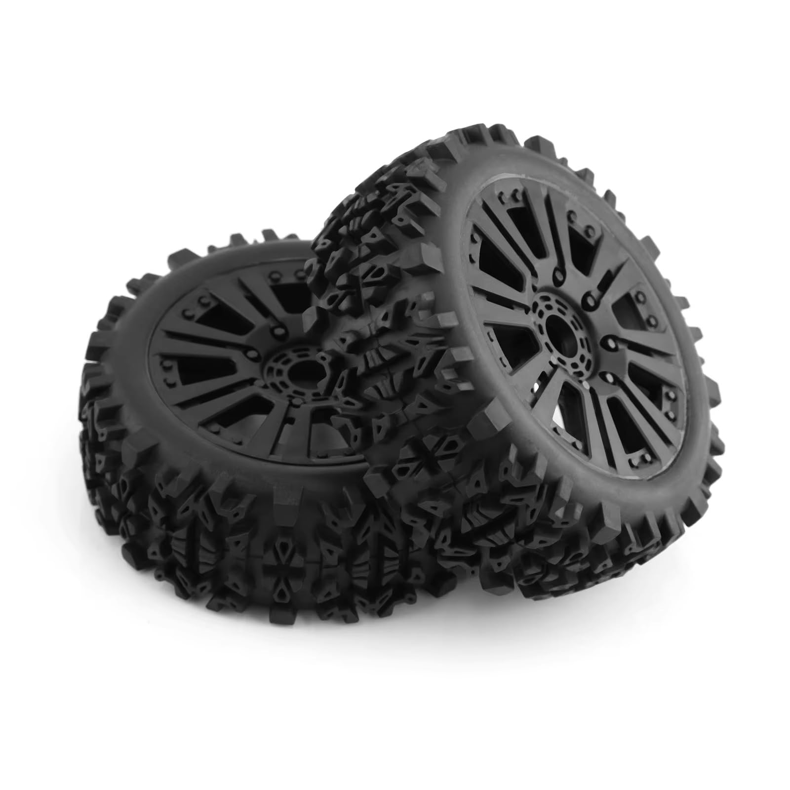 para HSP para Racing para Buggy 1/8 RC Barra Neumáticos para Alto Agarre Corteza Pasador Pequeño Tuerca 17mm Medio Suave Largo para Cubo Reforzado 4 Uds Pasta Neumáticos Coche RC