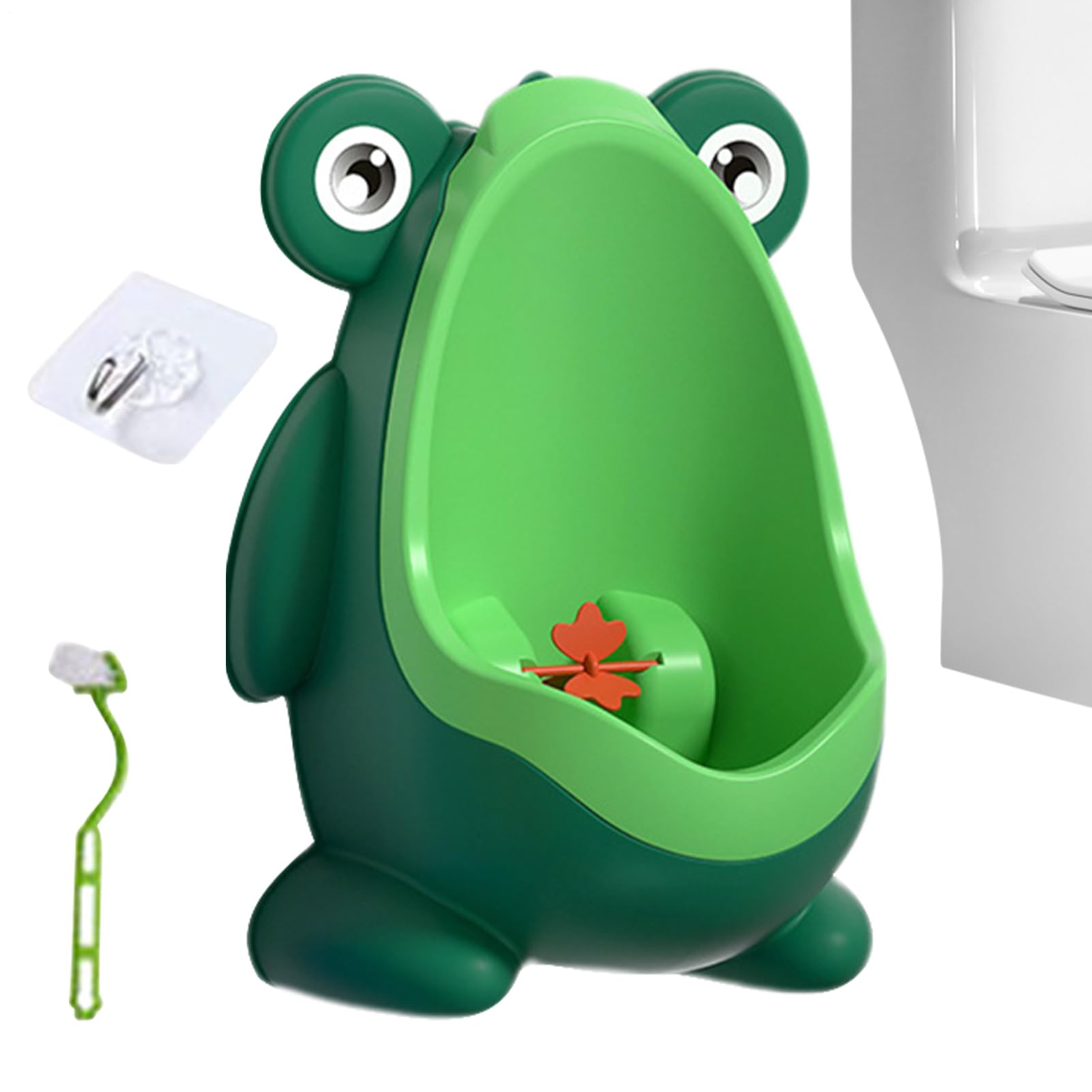 Baby Urinal | Frog Shaped Urinal with Funny Aiming Target - Detachable Travel Toilet for Child Kids Boys Indoor Nighttime