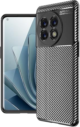 Case Compatible with Oneplus 11 Case, Made for OnePlus One Cellphone case Carbon Fiber Texture Design Anti-Scratch Shock Absorption Compatible with Oneplus 11 Case 2023 Carbon Black