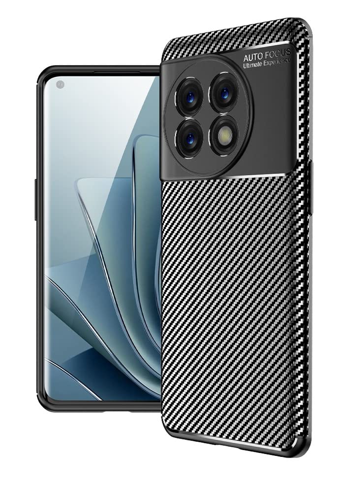 Coque Oneplus 11 noire protection carbone accessoire portable 2023