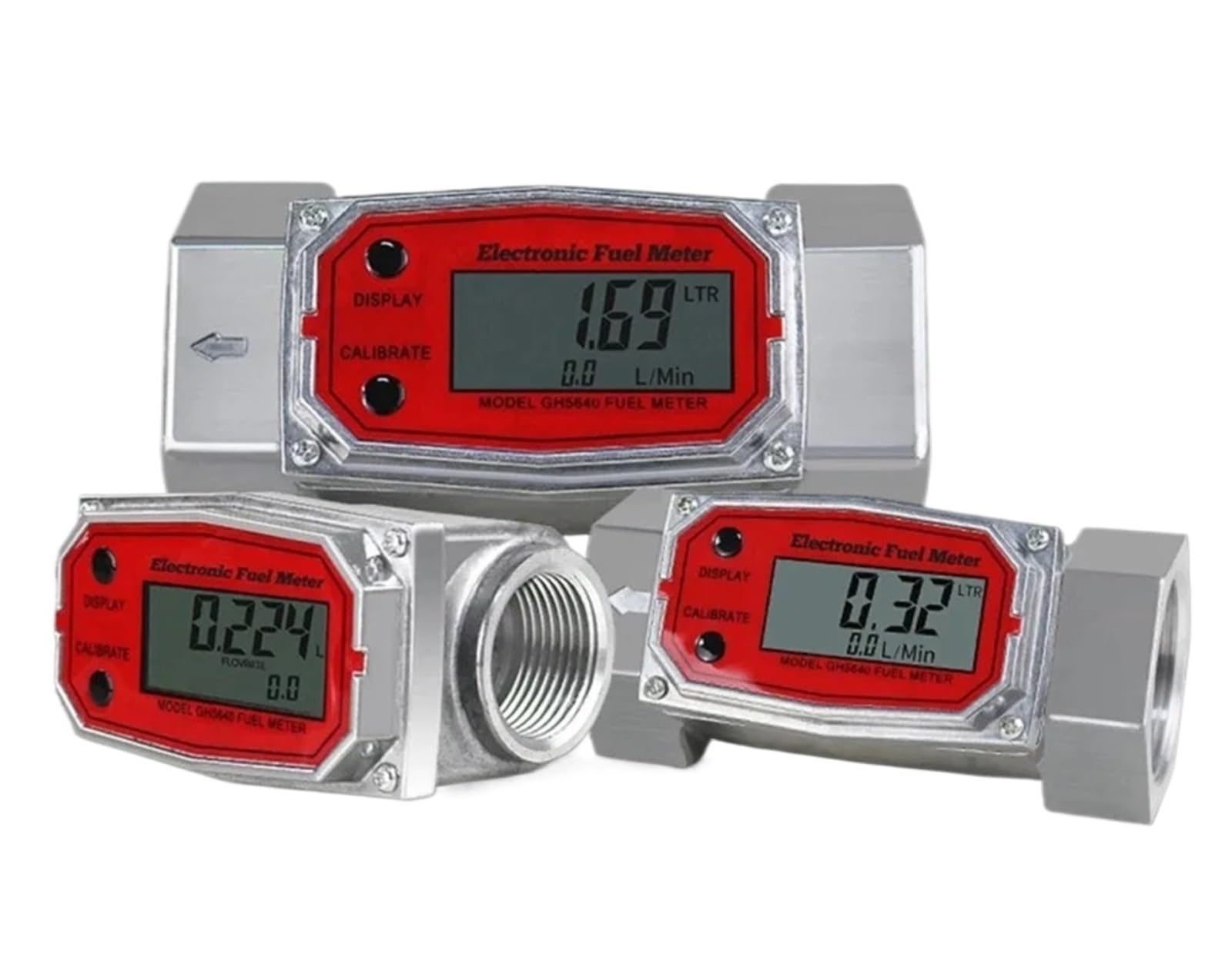 QfUxYYSLD 1pcs High Accuracy Turbine Display Meter for Liquid Measurement 1inch 1.5inch 2inch(1.5 inch)