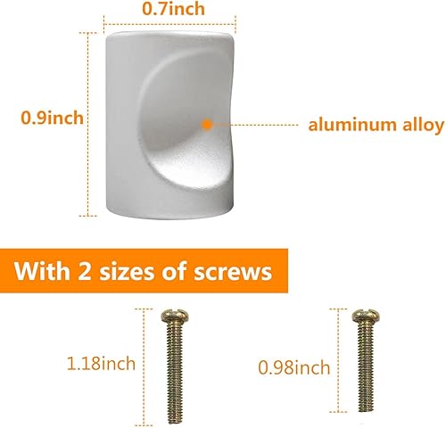 Miniatura 9 de Svaitend 12 tiradores cilíndricos de aluminio para cajones, pomos de armario, mango cilíndrico moderno, mango minimalista para gabinete (negro)