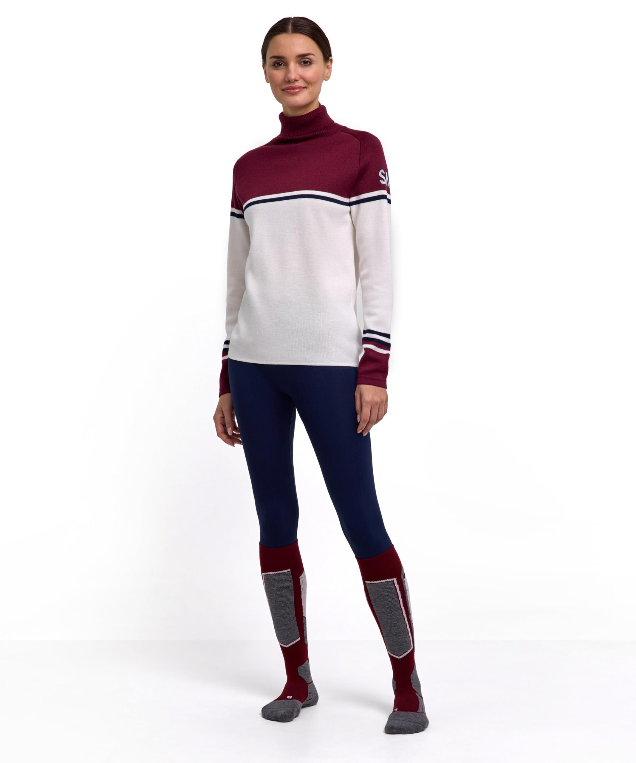 Falke Skiing W Pu Lana Filo Funzionale Asciugatura Rapida Pullover Donna (Pacco da 1)