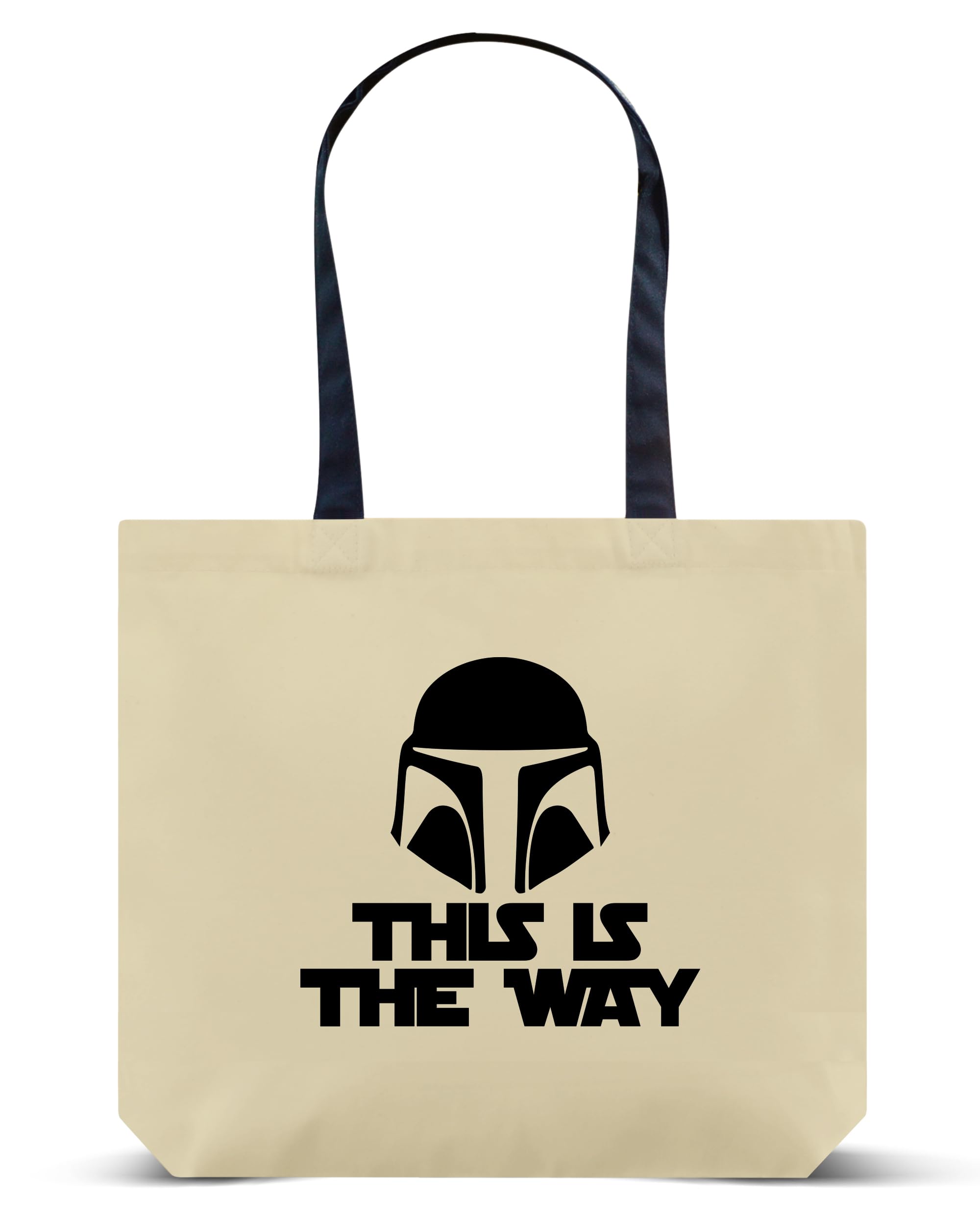 Personalized.Design Tote Bag 'Mandalorian: This Is The Way' - StarWars Party Din Djarin Reusable Gifts Pouch with Long Handles - May the 4th Day