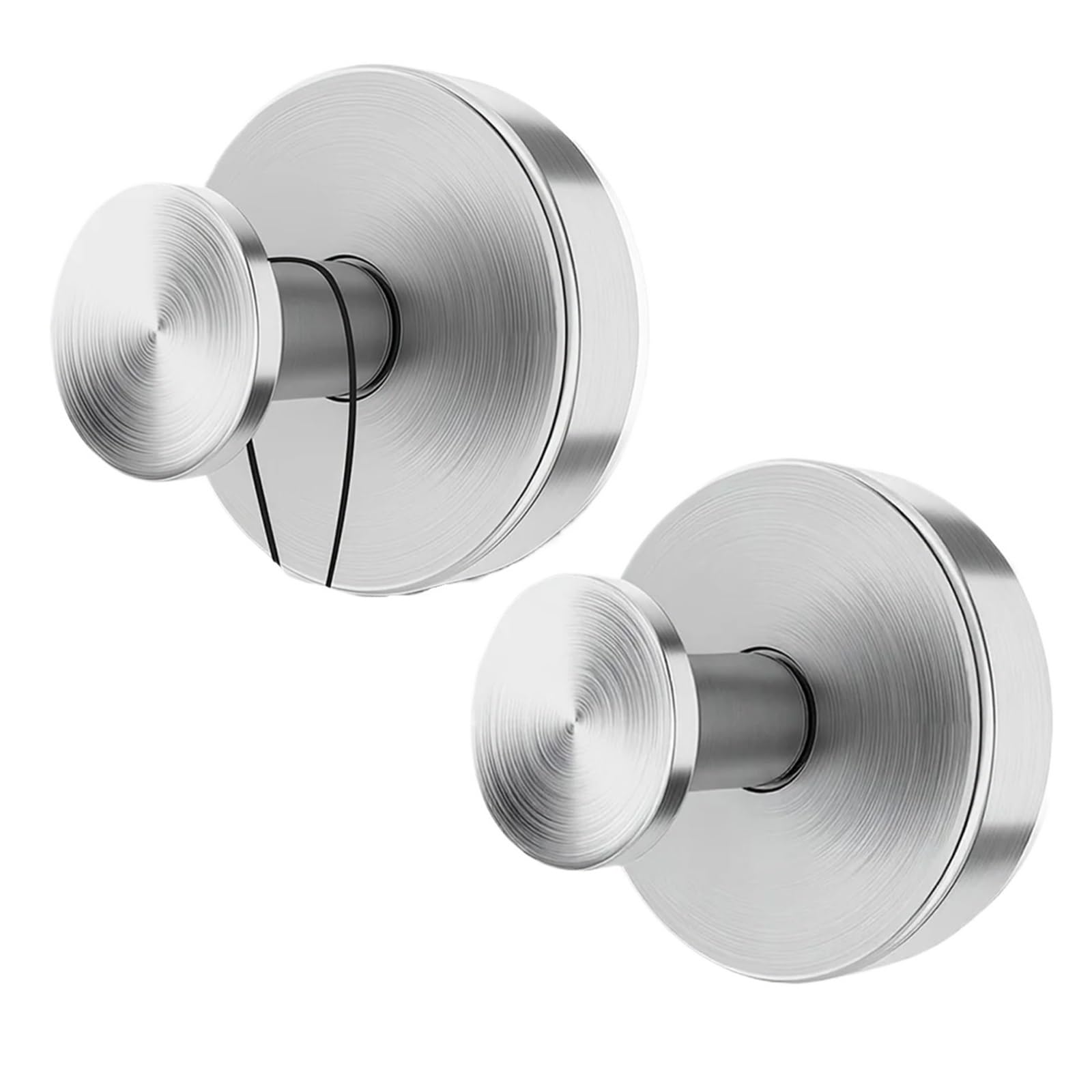 YUSUZH 8pcs Matte Suction Cup Hooks, No-Drill Waterproof Wall Hanger, Bathroom Kitchen Towel Robe Organizer, Essential Home for Bathroom & Kitchen(Silver)