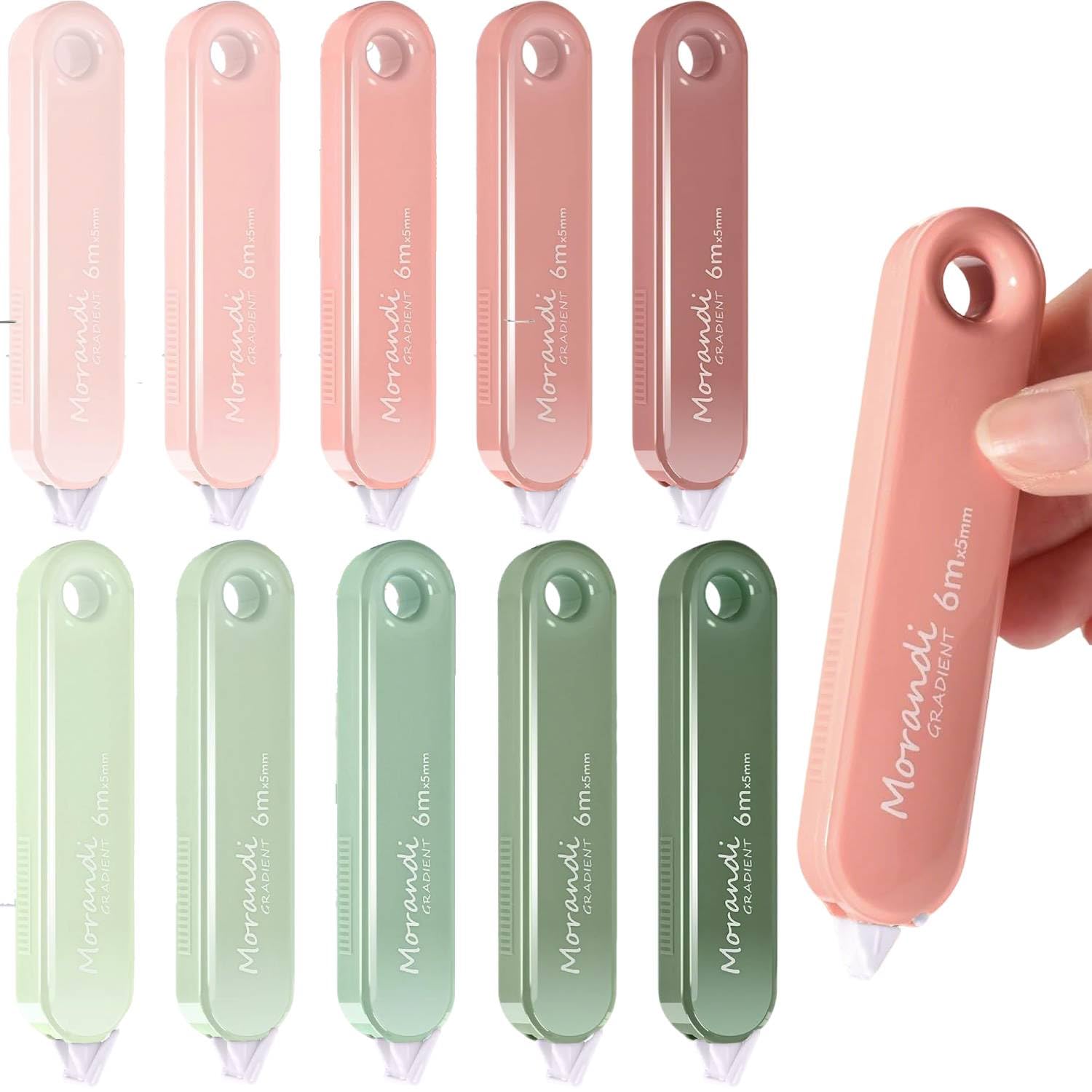 BetterJonny 10 PCS White Out Tapes, Tape Roller Instant Correction Tape Mini Whiteout Tape Set Cute Correction Rollers Aesthetic Stationery for Students Office Workers Home School Stationery Supplies