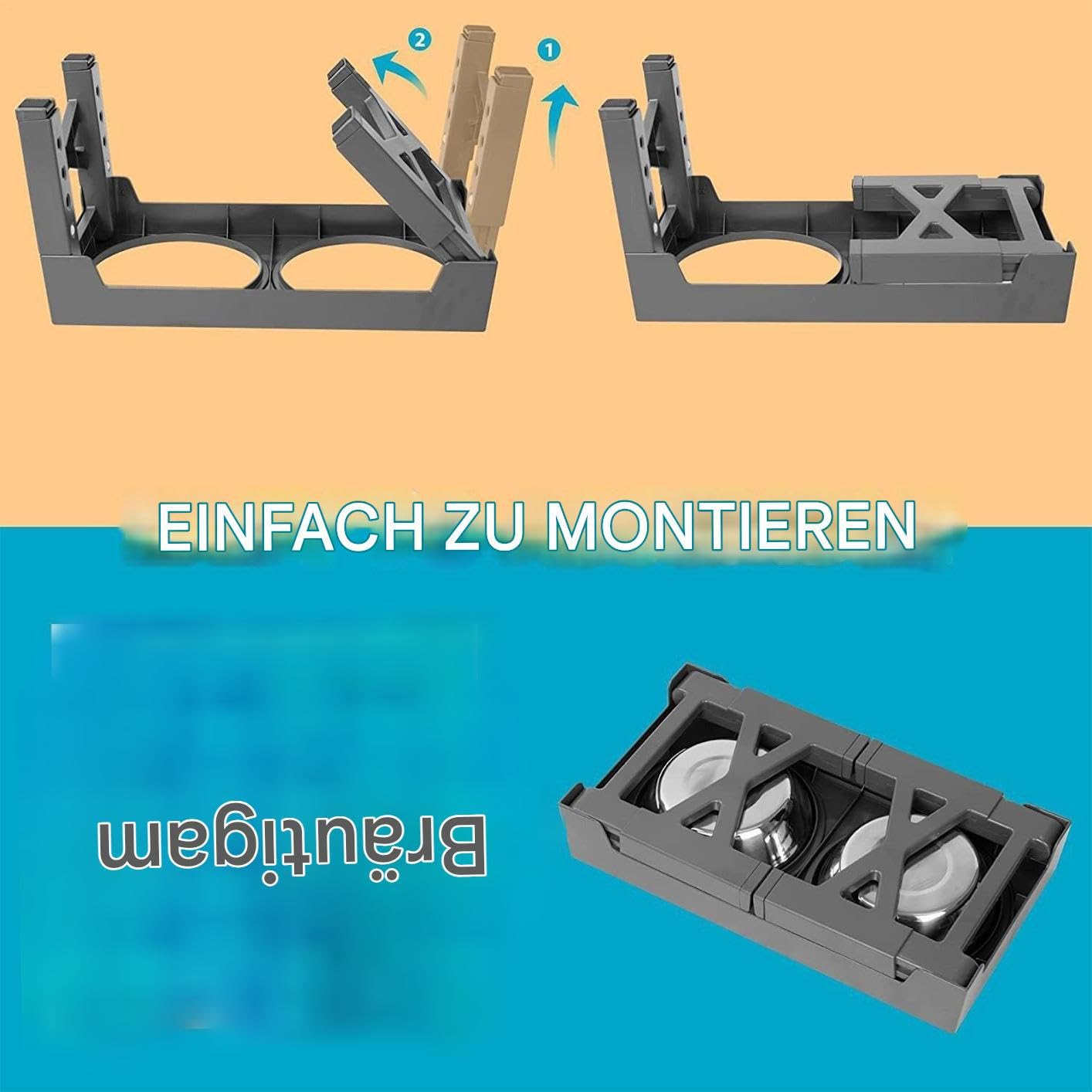 Hundenapf 5-Fach Höhenverstellbarer Rutschfester Stand