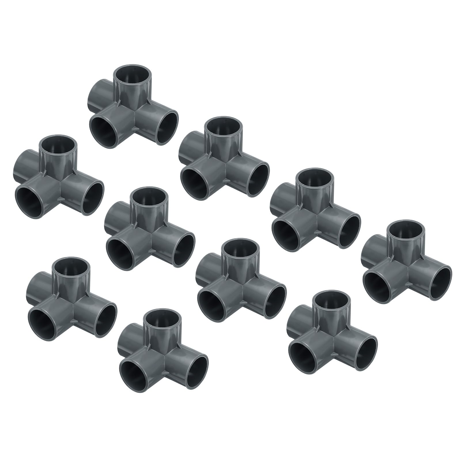 Acoplador de conducto de PVC gris con 4 vías de salida lateral para fijar tubos de 32 mm 1