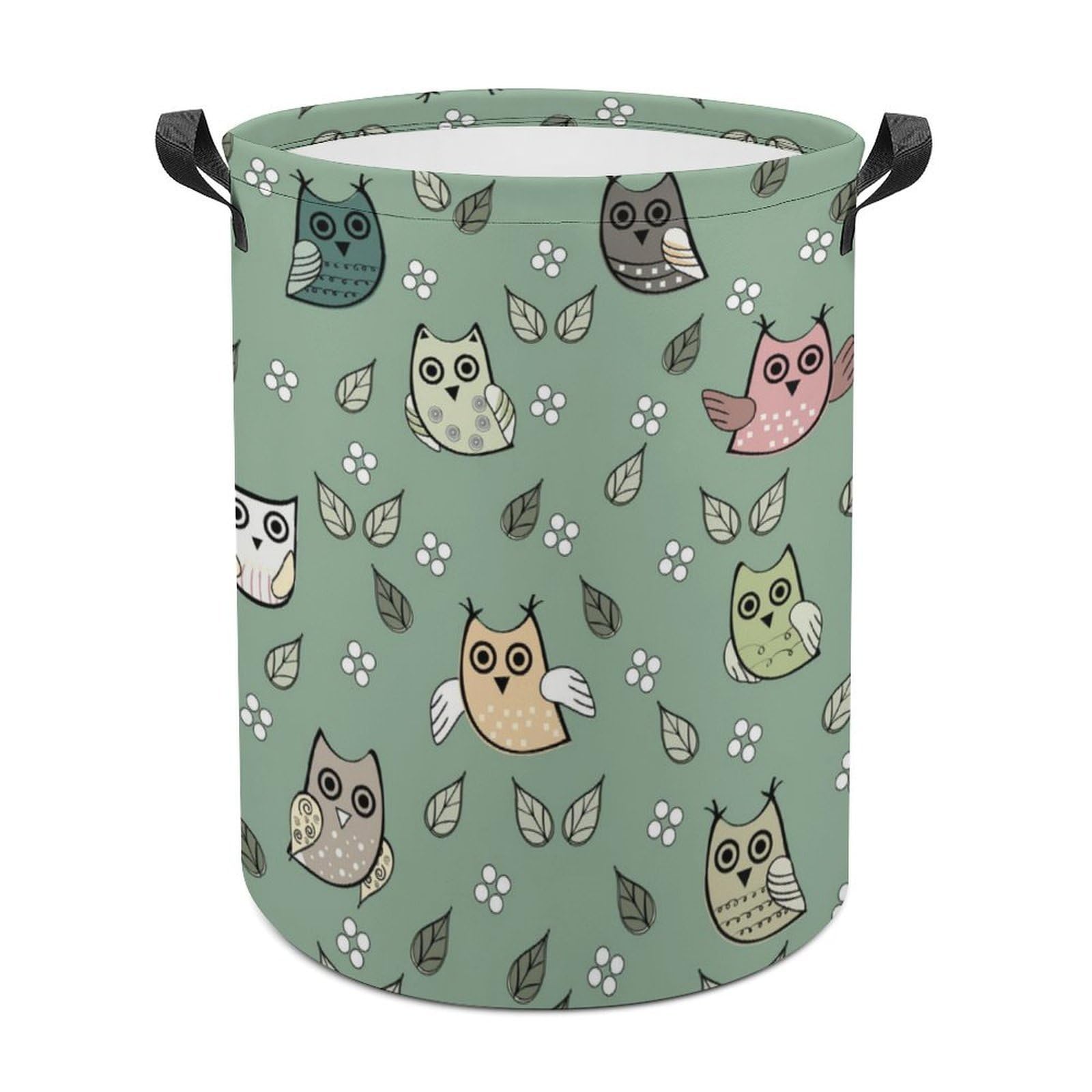 MHYRAC Laundry Hamper, Owl Animal Laundry Basket, Washing Basket with Handle