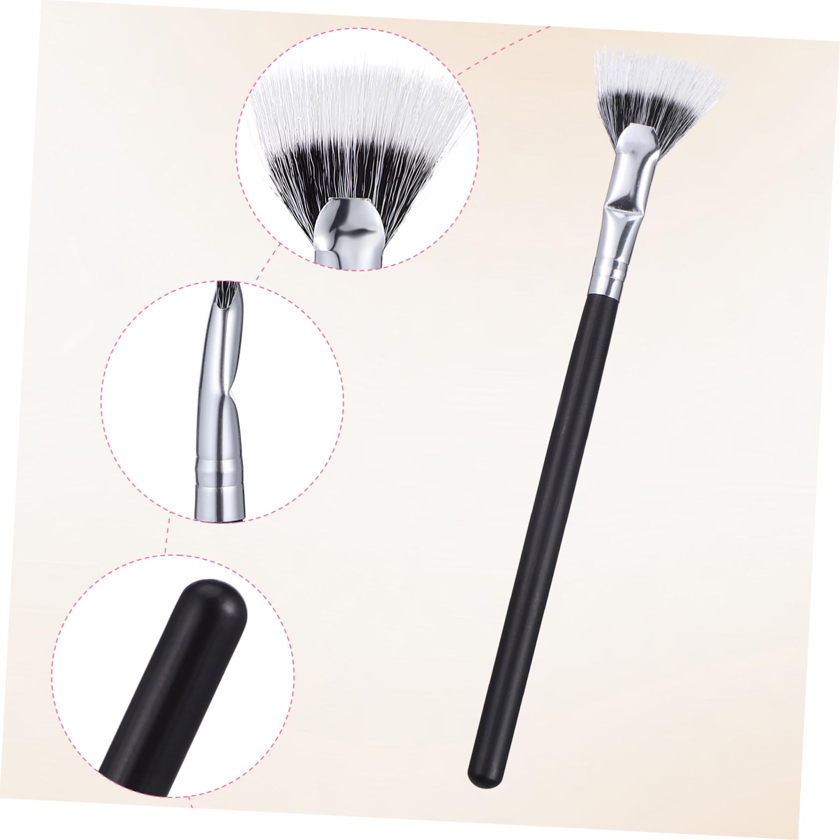 CANIGHT 3pcs Fan Mascara Brush Lash Fan Eyelash Brush Applicator for Lash Extension