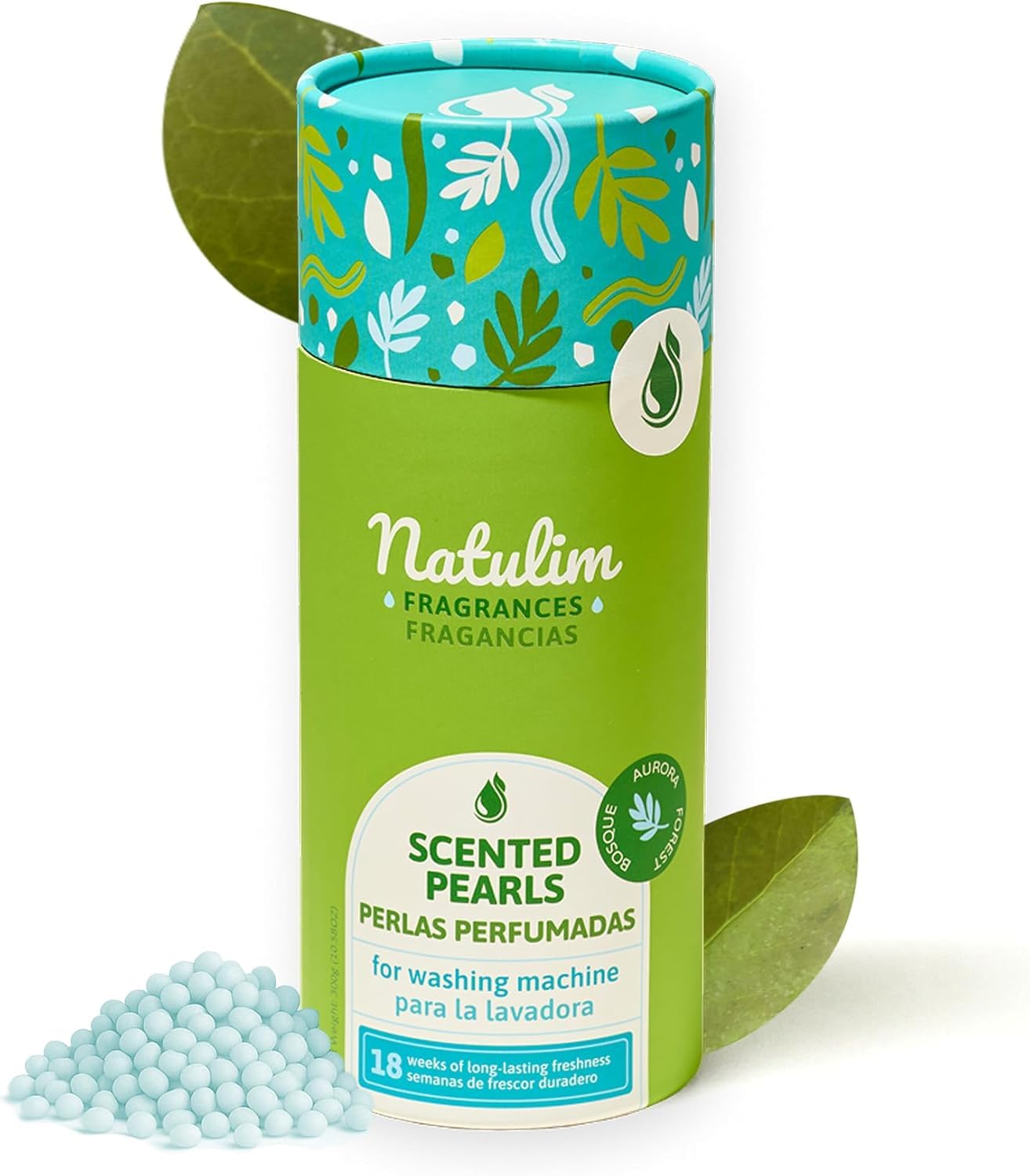 Natulim Laundry Scent Booster Beads – 30 Washes – Scented Pearls for Clothes – Long-Lasting In-Wash Fragrance Beads – Natural Odor Eliminator (Aurora Forest)