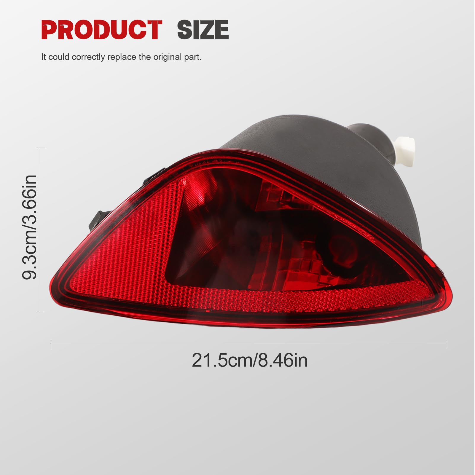 KASturbo Fendinebbia posteriore sinistro per Clio Mk3 Hatchback 2007 2008 2009 2010 2011 2012, sostituisce 8200776055