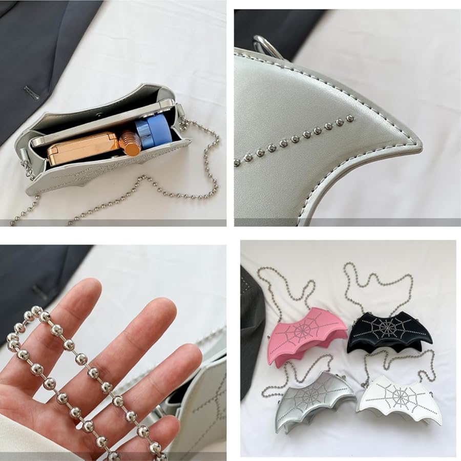 y2k gothic 2way scull rhinestone handbag