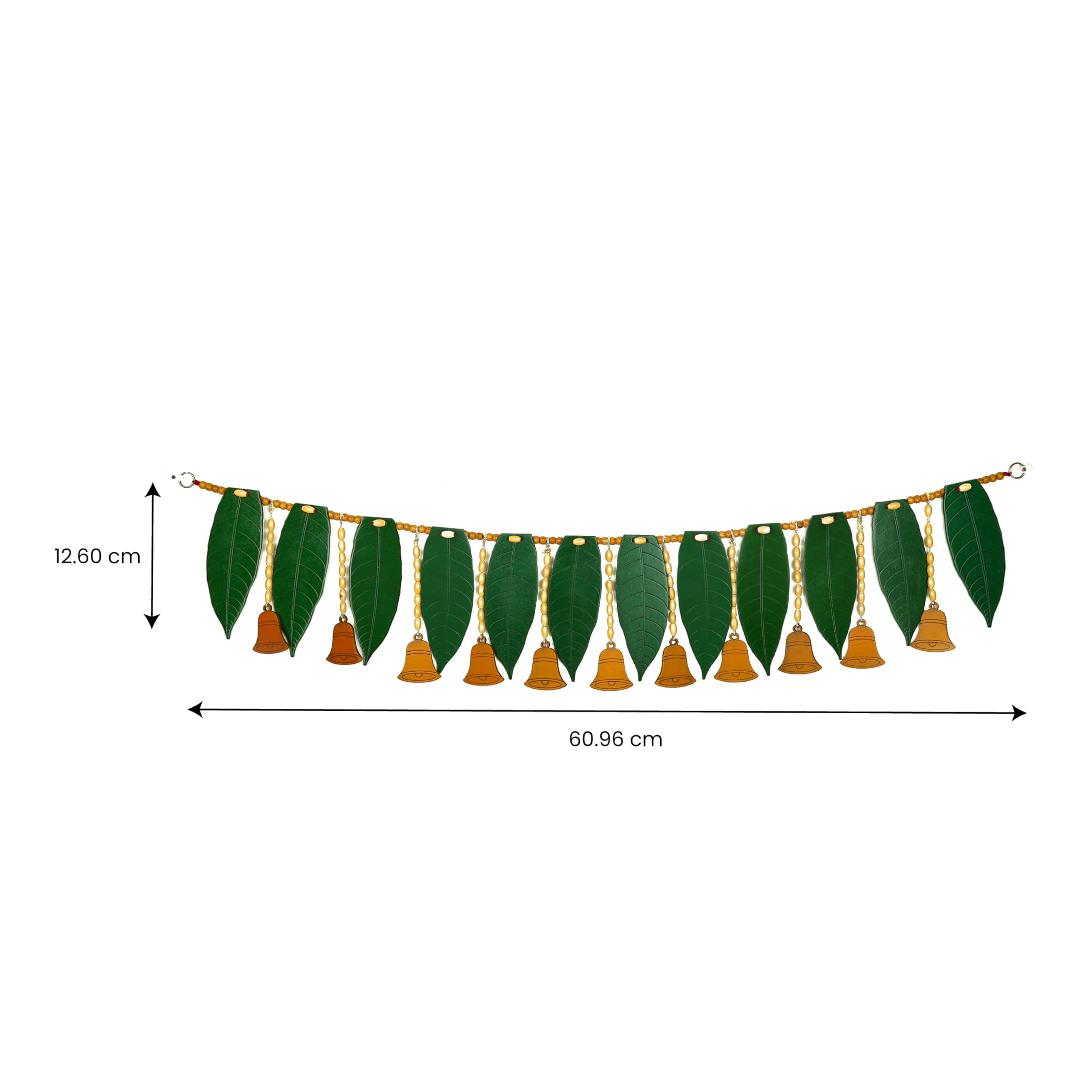 Rangsugandh Handcrafted 12 Mango Leaf Thorana | Mango Leaves Toran for Decorations | Main Door Hanging Thoranam | Bandanwar Decorations for Festivals 2