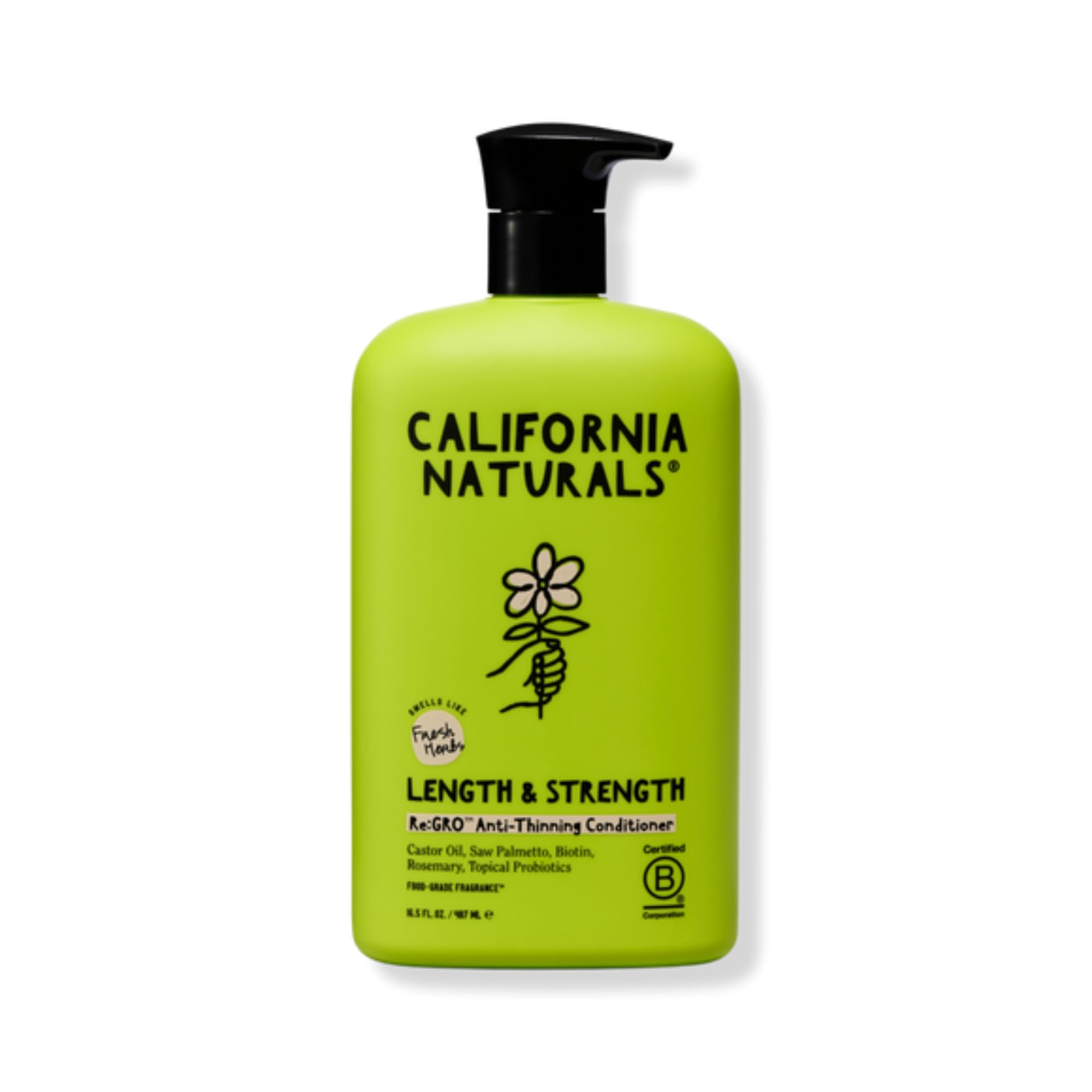 California Naturals Re:GRO Hair Conditioner, Anti-Thinning & Hair Growth Support, All Hair Types, Vegan, Natural, Cruelty Free, Silicone, Paraben & Sulfate Free Conditioner for Women & Men, 16.5 oz