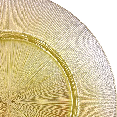 Plato de Carga Red Pomegranate Glitter Gold 13" miniatura 3