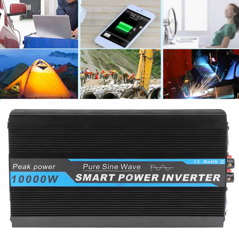 flexman Convertitori di Potenza per Auto da 10KW, Inverter per Auto da 12 V CC a 220 V 240 V Ca con Interruttore Remoto Presa USB Prese Ca Cavi per attività All'Aperto Situazioni di Emergenza