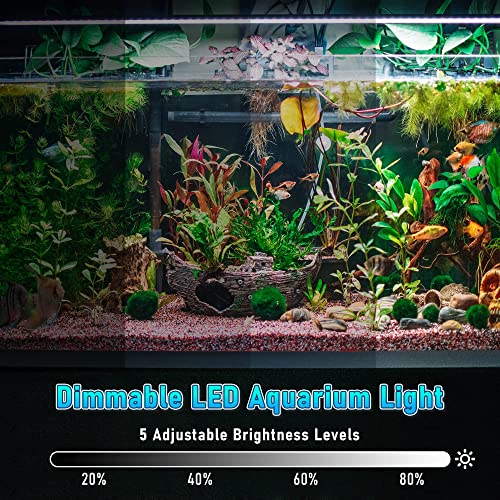 Dreyoo 2 Pack Rgb Aquarium Light For Plants Fish, Day And Night Mode Timing 5 Brightness Color Changing Underwater Fish Tank Light, 13 Colors Hidden Led Light With Remote Controller, 7 Inch #TOP7