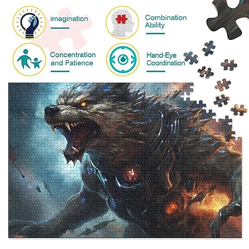 Puzzle en bois jeu d'intelligence 1000 pièces sci-fi décoration murale 75x50 - 3