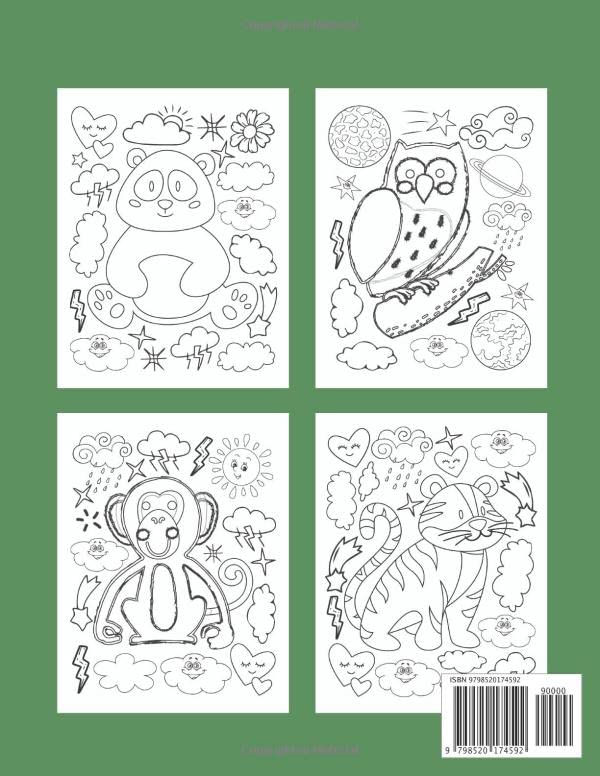 ANIMALS COLOURING BOOK FOR KIDS AGED 2-8: Best for Gift | For Girls and Boys |For Animals Lovers|20 Cute Animals for Coloring | for children aged ... Book for Kids |Pajama Party for Girls image 3