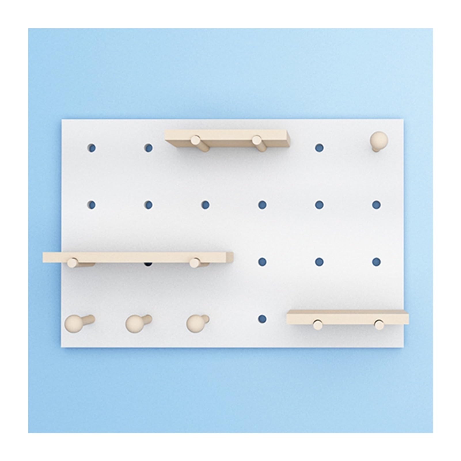 Genérico Estante de Pared para Herramientas, Tablero Perforado, Almacenamiento de Brocas, Juego de Llaves, Soportes, Tablero Perforado de Madera, tableros Perforados para Paredes, Paneles de Tablero