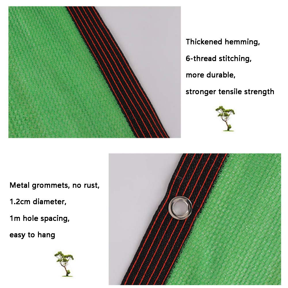 HUAHUAVela De Sombra Al Aire Libre, Toldo Duradero 100% Anti-UV De Polietileno, Protectores Solares para Invernaderos con Balcón De Patio, Verde, 24 Tamaños(Size:Los 5x6m)