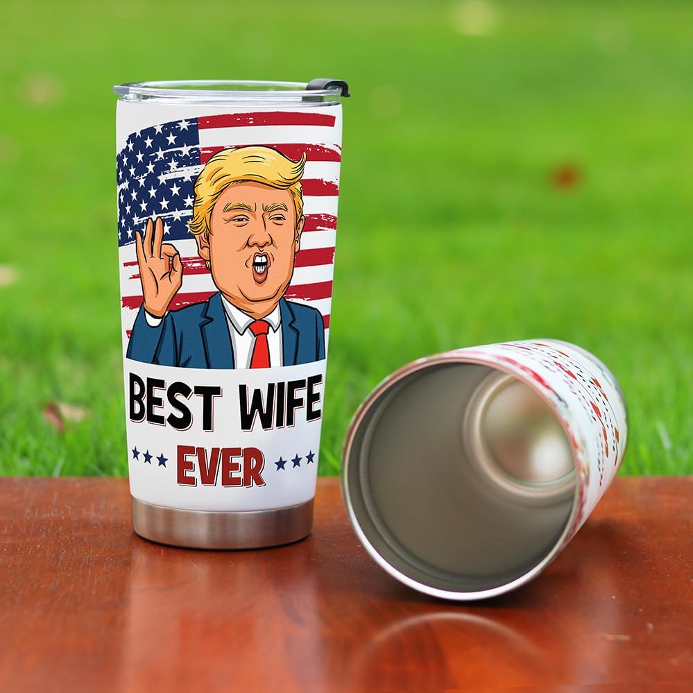 Valentines Day Gift for Wife Gifts from Husband, Best Wife Ever Tumbler Gifts - Happy Anniversary Birthday Presents for Her, 20 OZ Stainless Steel Insulated Valentines Day Travel Coffee Tumbler Cup - Image 7