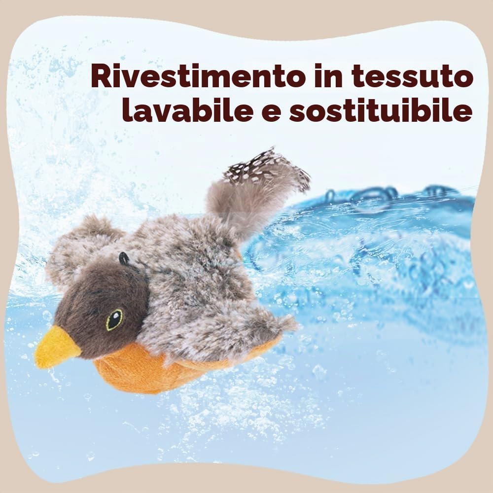 Uccello Volante Per Giochi Gatti Che si Muove, Interactive Chirping Bird Cat Toy, Simulazione Divertente