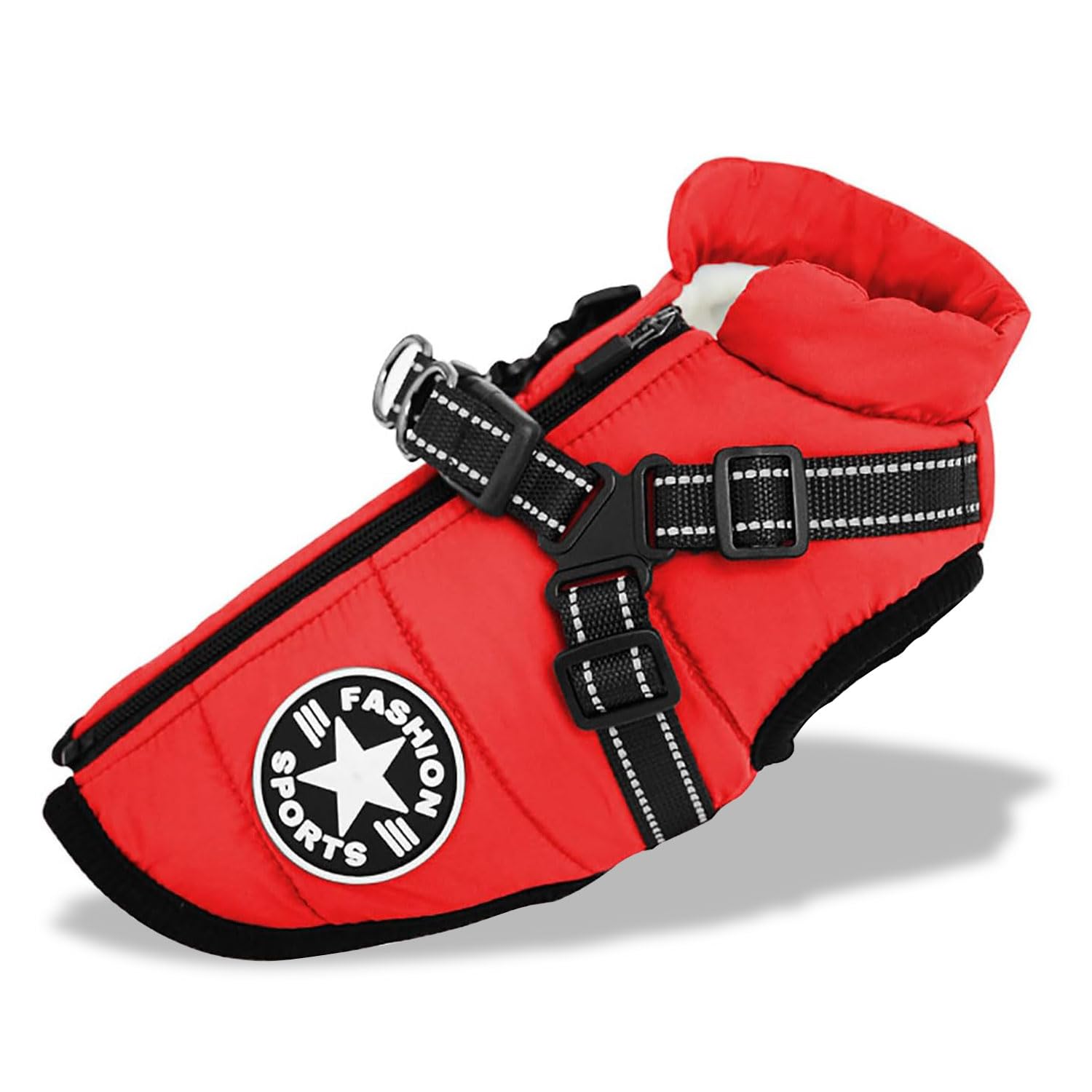RUVE Pawbibi Sport - Waterproof Winter Jacket with Built-In Harness, 2024 Pawbibi Jacket, Pawbibi Dog Jacket with Harness, Waterproof Windproof Dog Winter Warm Coats for All Dogs/Cats