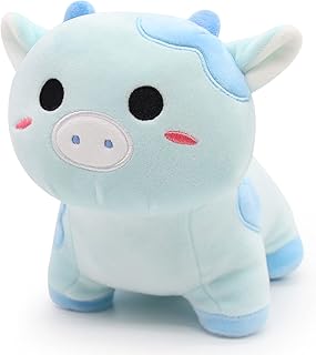 Blueberry Cow Plush Pillow - 8in Cute Cow Stuffed AnimalsToy Doll -Kawaii Cow Plushie Gift for Valentine's Day, Halloween,Birthdays,Christmas