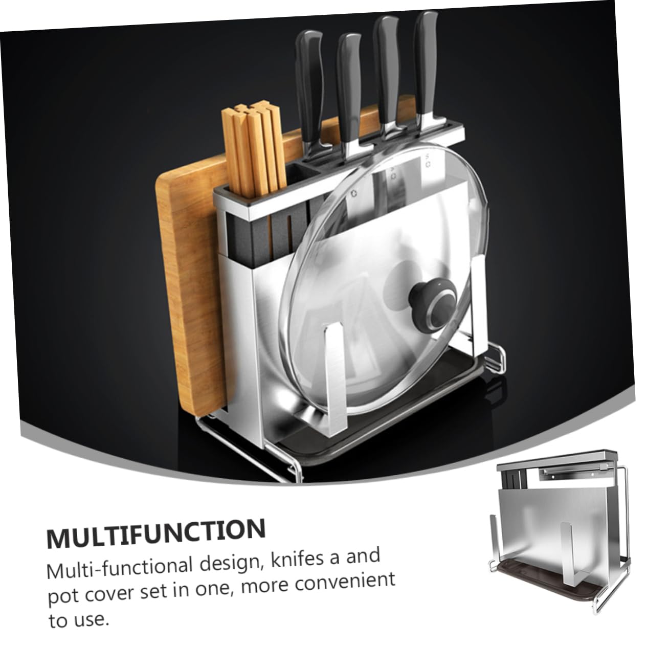 Cabilock Cutter Rack Knife Holders Counter Top Knives Storage Rack Cutter Shelf Kitchen Supplies